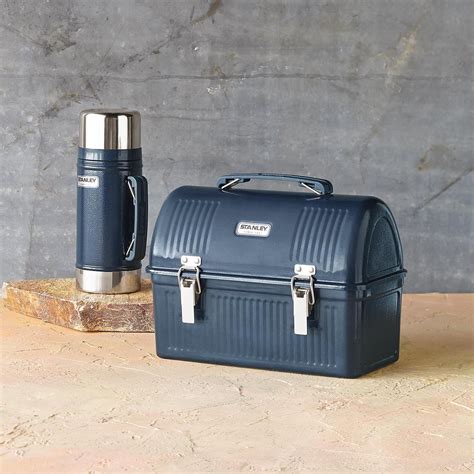 old school metal lunch box with thermos|steel lunch box for adults.